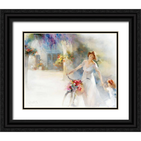 Going home Black Ornate Wood Framed Art Print with Double Matting by Haenraets, Willem