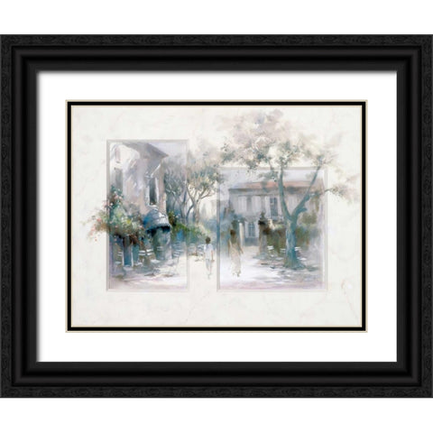 Taking a stroll Black Ornate Wood Framed Art Print with Double Matting by Haenraets, Willem