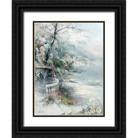 Bayside I Black Ornate Wood Framed Art Print with Double Matting by Haenraets, Willem