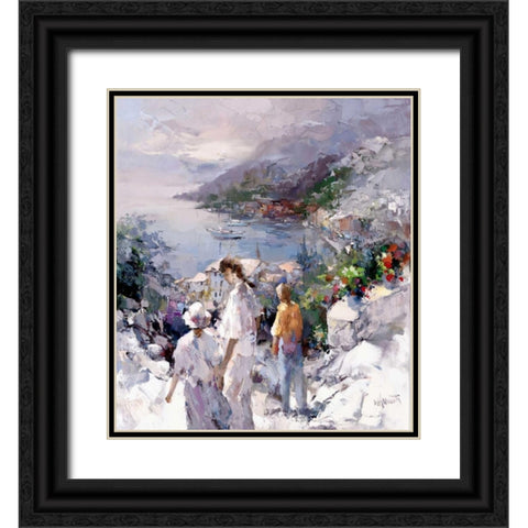 An unforgetable view Black Ornate Wood Framed Art Print with Double Matting by Haenraets, Willem