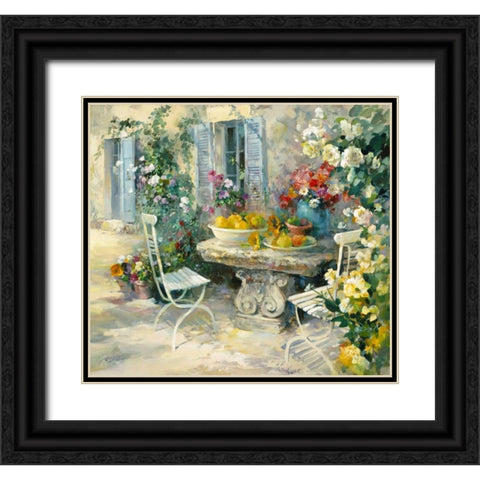 Ydillic garden Black Ornate Wood Framed Art Print with Double Matting by Haenraets, Willem