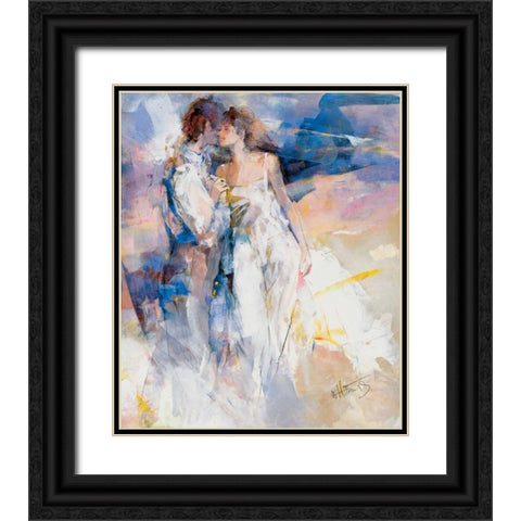 My love II Black Ornate Wood Framed Art Print with Double Matting by Haenraets, Willem