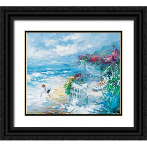 Tranquillity Black Ornate Wood Framed Art Print with Double Matting by Haenraets, Willem
