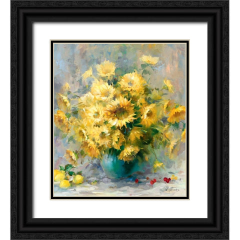 Shiny VI Black Ornate Wood Framed Art Print with Double Matting by Haenraets, Willem