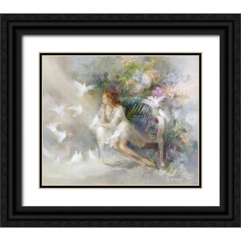Soft touch Black Ornate Wood Framed Art Print with Double Matting by Haenraets, Willem