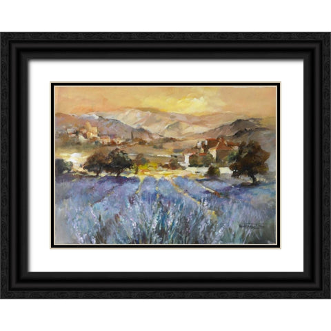 Toscanic romance I Black Ornate Wood Framed Art Print with Double Matting by Haenraets, Willem