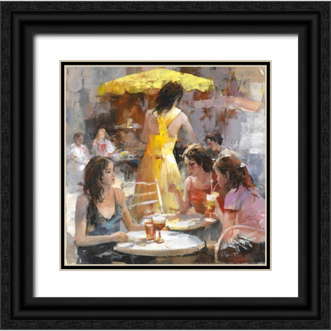 Market Black Ornate Wood Framed Art Print with Double Matting by Haenraets, Willem