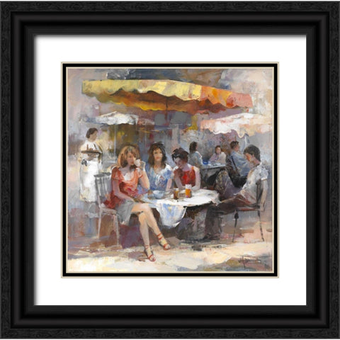 Market Black Ornate Wood Framed Art Print with Double Matting by Haenraets, Willem