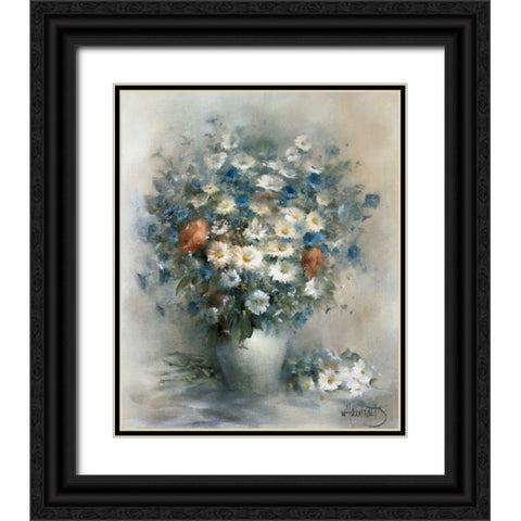 Flower bouquet Black Ornate Wood Framed Art Print with Double Matting by Haenraets, Willem