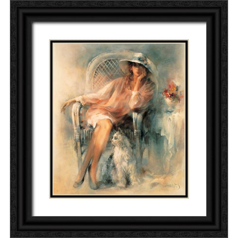 Double beauty Black Ornate Wood Framed Art Print with Double Matting by Haenraets, Willem