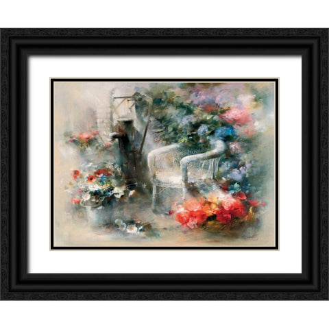 Idyllic place Black Ornate Wood Framed Art Print with Double Matting by Haenraets, Willem