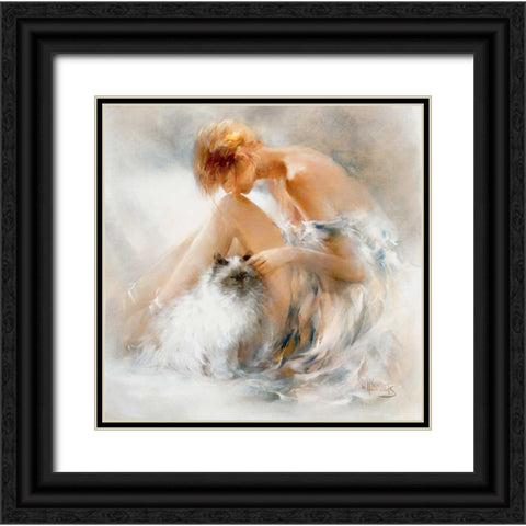 Desire Black Ornate Wood Framed Art Print with Double Matting by Haenraets, Willem