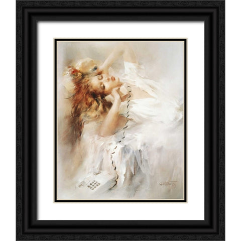 Hopeful Black Ornate Wood Framed Art Print with Double Matting by Haenraets, Willem