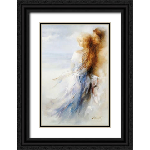 Together Black Ornate Wood Framed Art Print with Double Matting by Haenraets, Willem