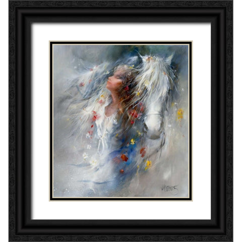 Thoughts Black Ornate Wood Framed Art Print with Double Matting by Haenraets, Willem