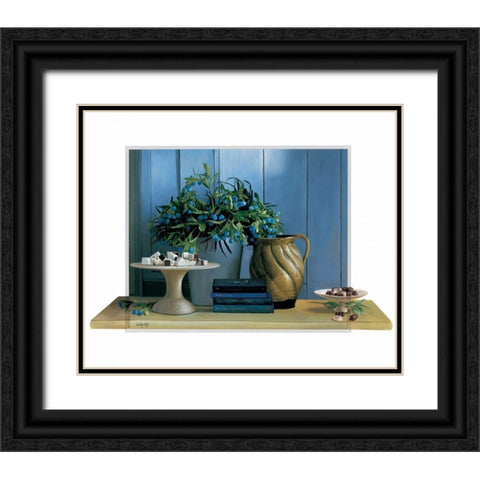 Sweet moments Black Ornate Wood Framed Art Print with Double Matting by Roelofs, Wouter