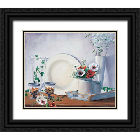 Climbing ivy I Black Ornate Wood Framed Art Print with Double Matting by Roelofs, Wouter