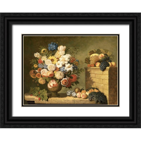 Classic stillife Black Ornate Wood Framed Art Print with Double Matting by Roelofs, Wouter