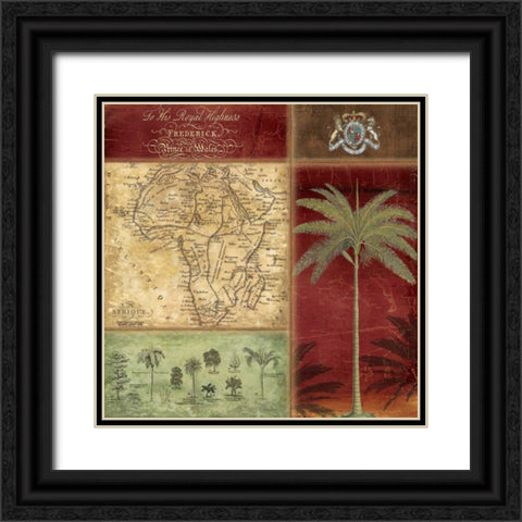 PRINCE OF WALES Black Ornate Wood Framed Art Print with Double Matting by Artique Studio