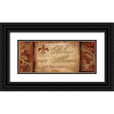 WARM GREETINGS II Black Ornate Wood Framed Art Print with Double Matting by Artique Studio