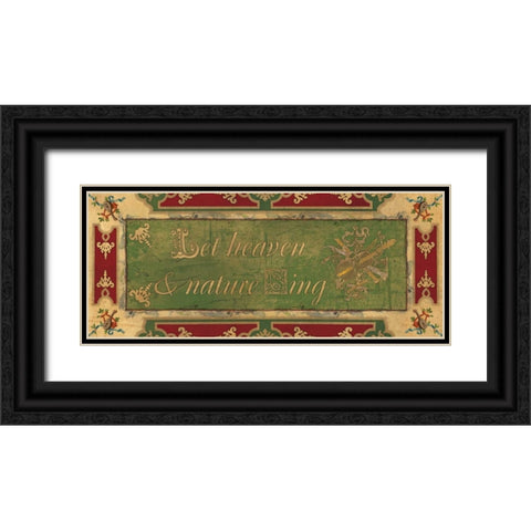 HEAVEN AND NATURE Black Ornate Wood Framed Art Print with Double Matting by Artique Studio