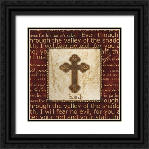 THROUGH THE VALLEY Black Ornate Wood Framed Art Print with Double Matting by Artique Studio