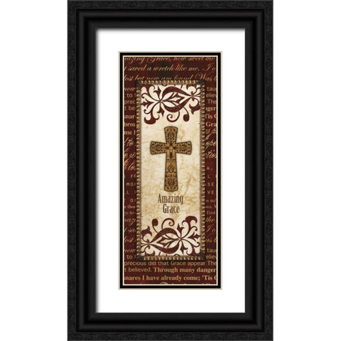 PSALM 23 PANEL Black Ornate Wood Framed Art Print with Double Matting by Artique Studio