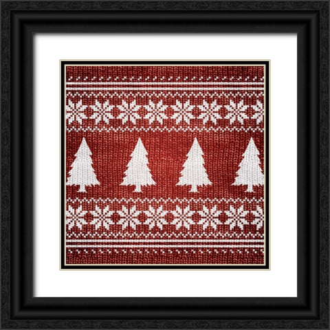 RED NORDIC SWEATER II Black Ornate Wood Framed Art Print with Double Matting by Artique Studio