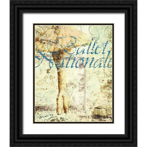 BALLET NATIONALE Black Ornate Wood Framed Art Print with Double Matting by Yang, Eric