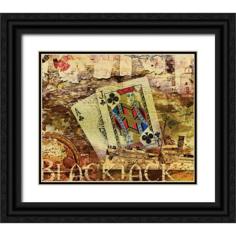 BLACK JACK Black Ornate Wood Framed Art Print with Double Matting by Yang, Eric