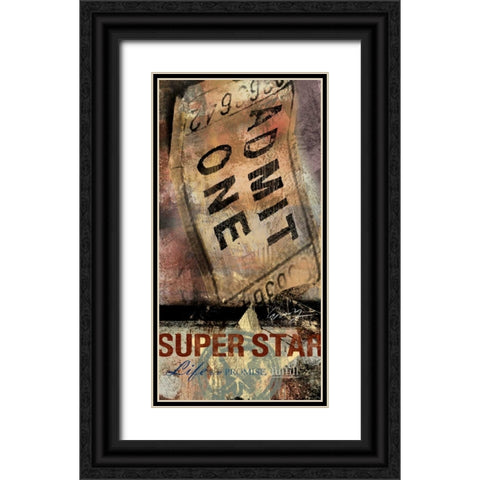 SUPERSTAR Black Ornate Wood Framed Art Print with Double Matting by Yang, Eric