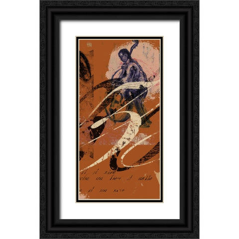 JAZZ PANEL 3 Black Ornate Wood Framed Art Print with Double Matting by Yang, Eric