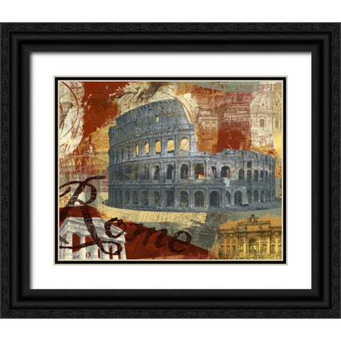 TOUR ROME Black Ornate Wood Framed Art Print with Double Matting by Yang, Eric