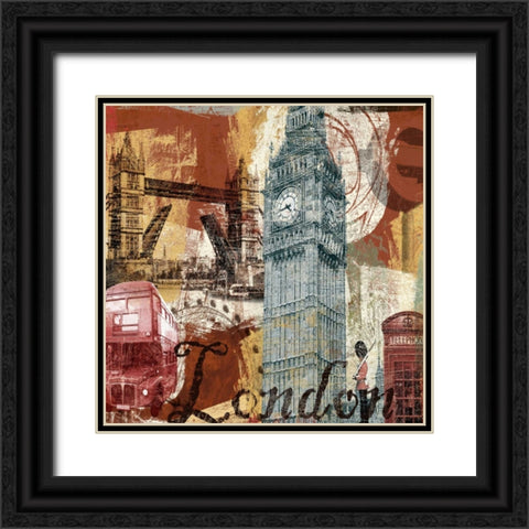 TOUR LONDON Black Ornate Wood Framed Art Print with Double Matting by Yang, Eric