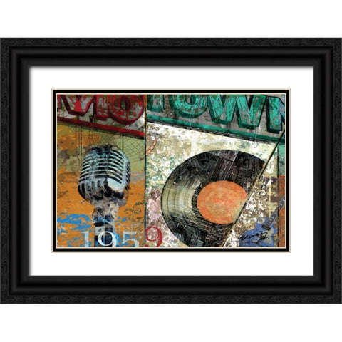 HITS TOWN 1959 Black Ornate Wood Framed Art Print with Double Matting by Yang, Eric