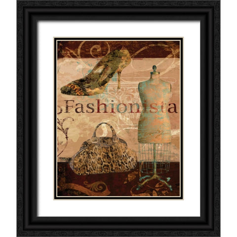FASHIONISTA Black Ornate Wood Framed Art Print with Double Matting by Yang, Eric