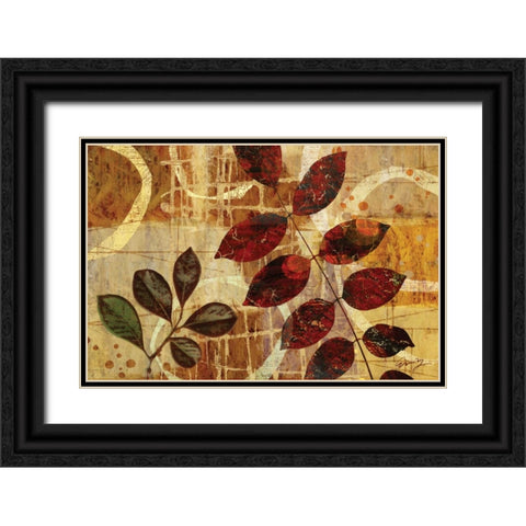 CHANGING LEAVES I Black Ornate Wood Framed Art Print with Double Matting by Yang, Eric