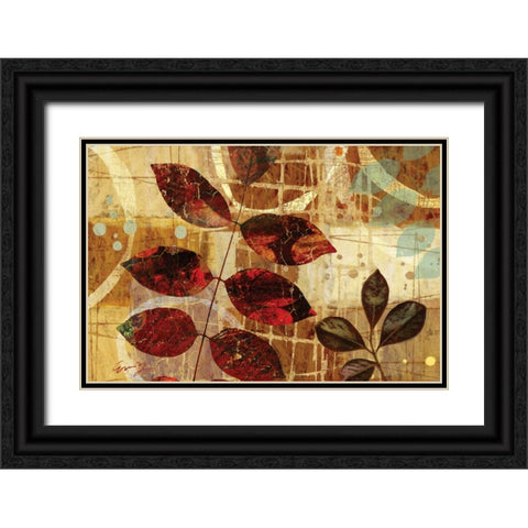 CHANGING LEAVES II Black Ornate Wood Framed Art Print with Double Matting by Yang, Eric