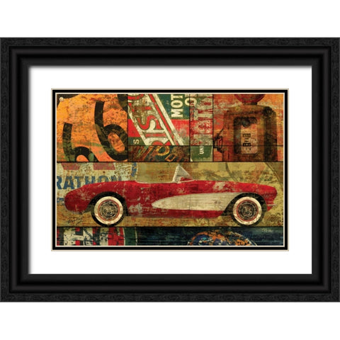 CRUISIN ON 66 I Black Ornate Wood Framed Art Print with Double Matting by Yang, Eric