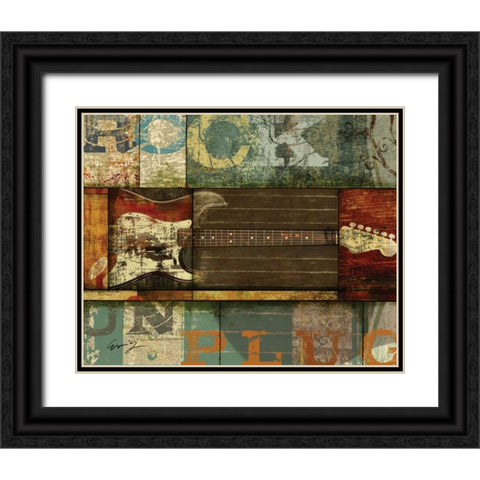 ROCK Black Ornate Wood Framed Art Print with Double Matting by Yang, Eric
