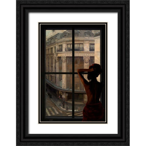 PARISIEN AFFAIRS II Black Ornate Wood Framed Art Print with Double Matting by Yang, Eric