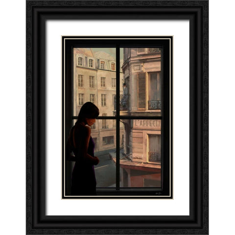 PARISIEN AFFAIRS III Black Ornate Wood Framed Art Print with Double Matting by Yang, Eric