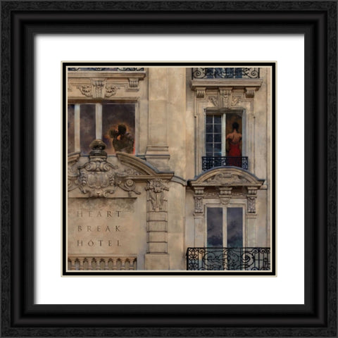 HEART BREAK HOTEL Black Ornate Wood Framed Art Print with Double Matting by Yang, Eric