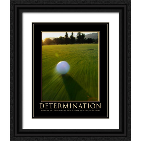 DETERMINATION Black Ornate Wood Framed Art Print with Double Matting by Yang, Eric