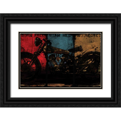 BORN FREE MULTI Black Ornate Wood Framed Art Print with Double Matting by Yang, Eric