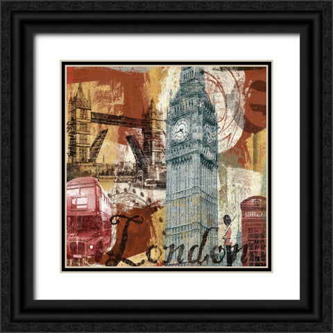 TOUR LONDON Black Ornate Wood Framed Art Print with Double Matting by Yang, Eric