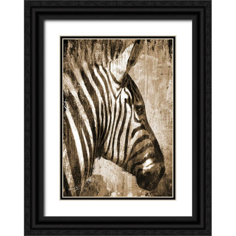 AFRICAN ANIMALS II - sepia Black Ornate Wood Framed Art Print with Double Matting by Yang, Eric
