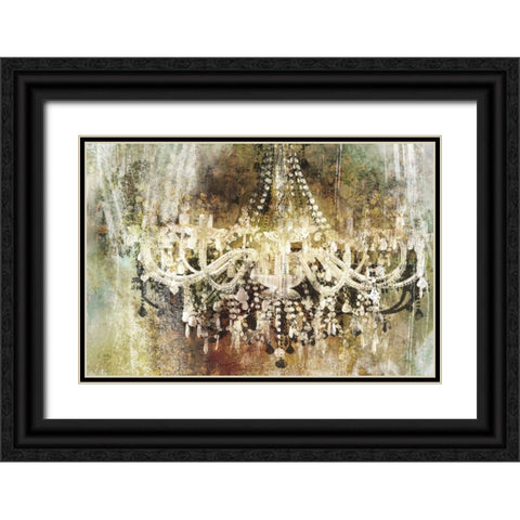 CHANDELIER ART II Black Ornate Wood Framed Art Print with Double Matting by Yang, Eric