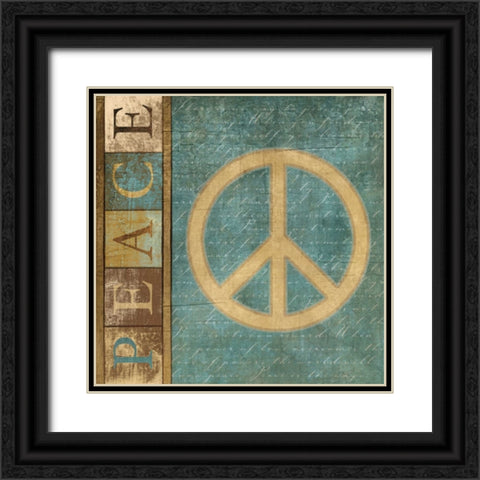 PEACE INSPIRATION Black Ornate Wood Framed Art Print with Double Matting by Ballantyne, Piper