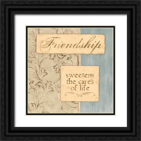 SWEETENS THE CARES Black Ornate Wood Framed Art Print with Double Matting by Ballantyne, Piper